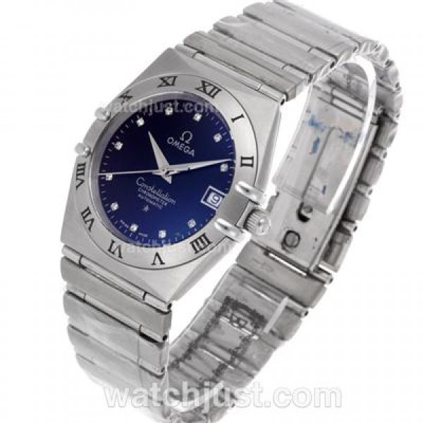 Omega Constellation Swiss ETA Movement Diamond Markers with Black Dial