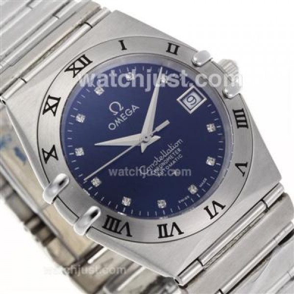 Omega Constellation Swiss ETA Movement Diamond Markers with Black Dial