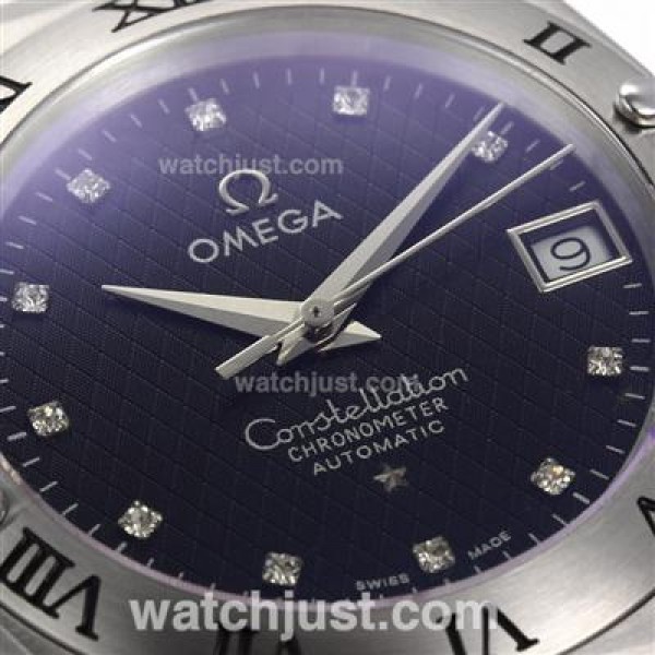 Omega Constellation Swiss ETA Movement Diamond Markers with Black Dial