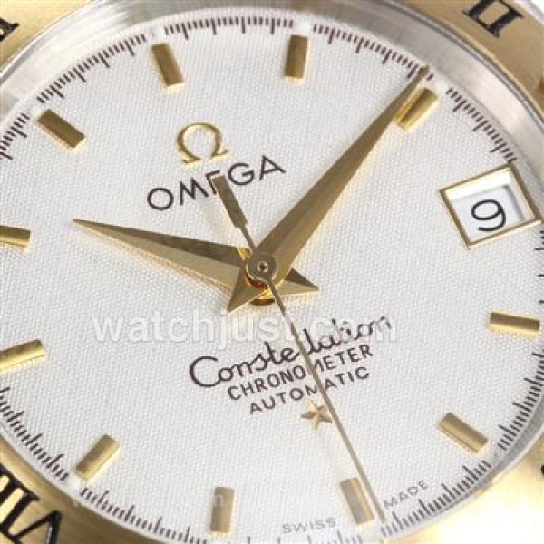 Omega Constellation Swiss ETA Movement Two Tone Stick Markers with White Dial