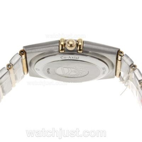 Omega Constellation Swiss ETA Movement Two Tone Stick Markers with White Dial