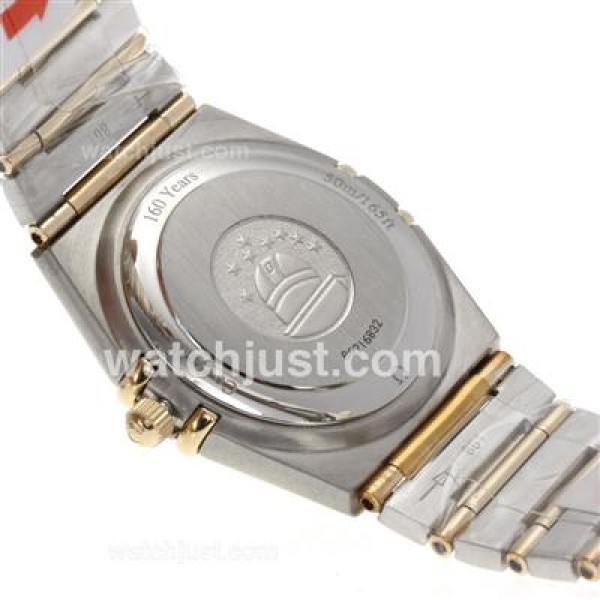 Omega Constellation Swiss ETA Movement Two Tone Stick Markers with White Dial