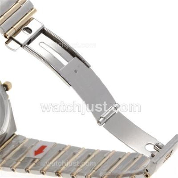 Omega Constellation Swiss ETA Movement Two Tone Stick Markers with White Dial