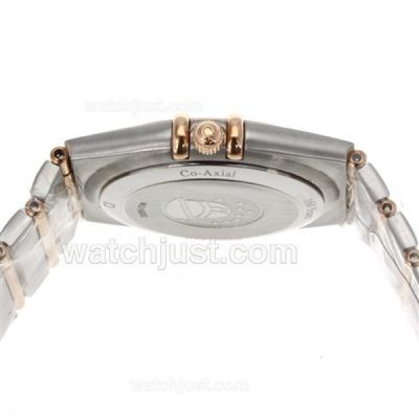 Omega Constellation Swiss ETA Movement Two Tone Diamond Markers with White MOP Dial