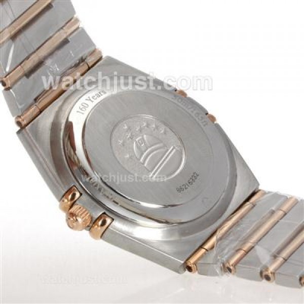 Omega Constellation Swiss ETA Movement Two Tone Diamond Markers with White MOP Dial