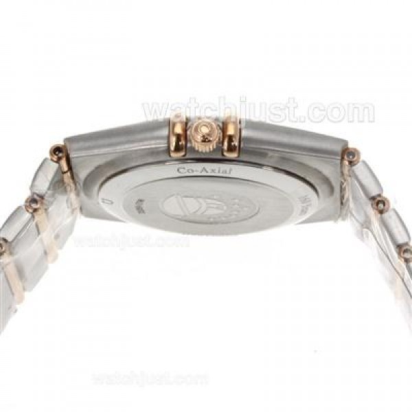 Omega Constellation Swiss ETA Movement Two Tone Diamond Markers with White Dial