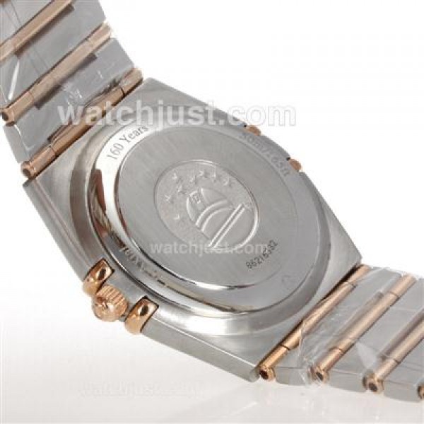 Omega Constellation Swiss ETA Movement Two Tone Diamond Markers with White Dial