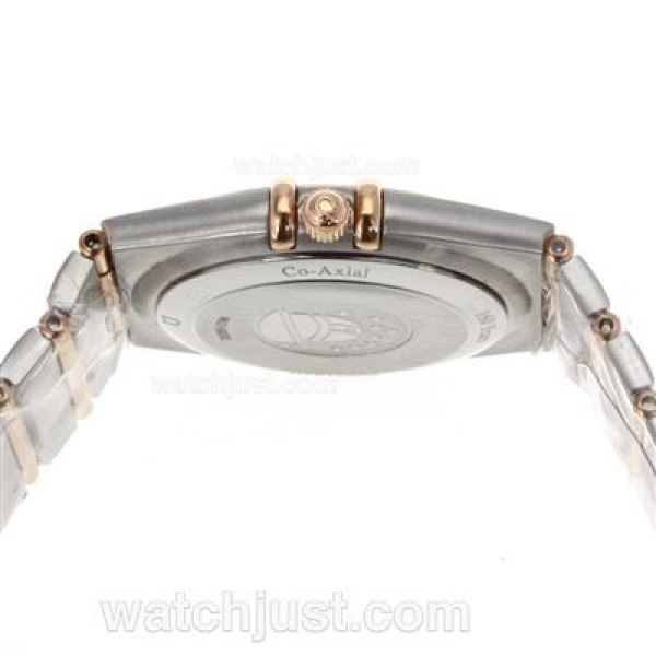 Omega Constellation Swiss ETA Movement Two Tone Diamond Markers with White Dial