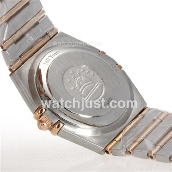 Omega Constellation Swiss ETA Movement Two Tone Diamond Markers with White Dial