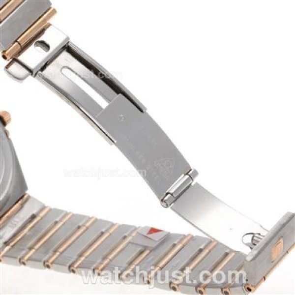 Omega Constellation Swiss ETA Movement Two Tone Diamond Markers with White Dial