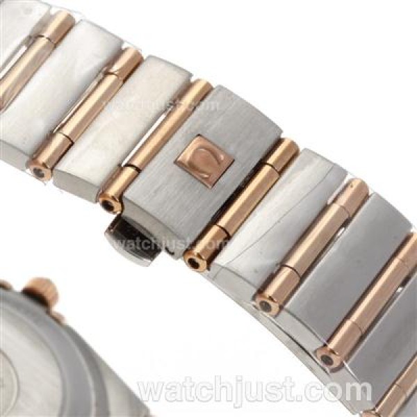 Omega Constellation Swiss ETA Movement Two Tone Diamond Markers with White Dial