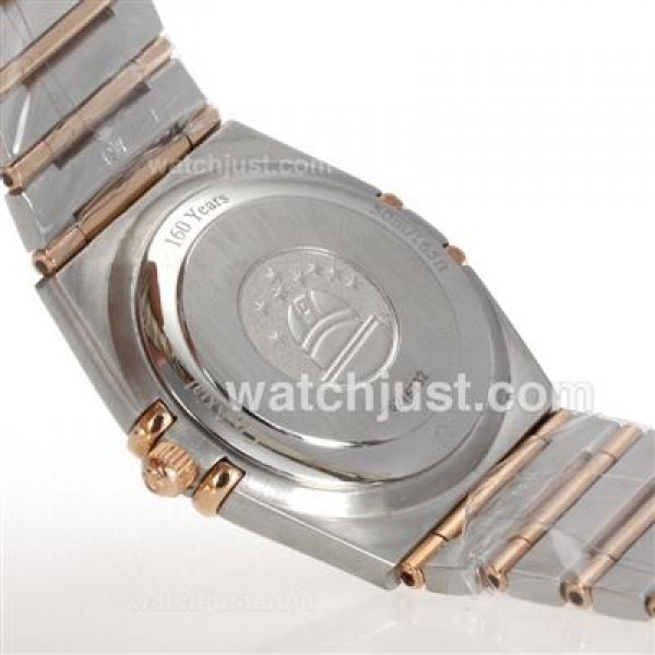 Omega Constellation Swiss ETA Movement Two Tone Diamond Markers with Brown Dial
