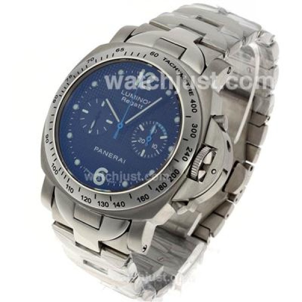 Panerai Luminor Regatta Chronograph Lemania Movement with Black Checkered Dial S/S