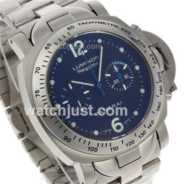 Panerai Luminor Regatta Chronograph Lemania Movement with Black Checkered Dial S/S