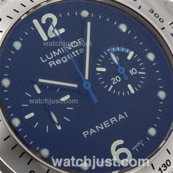 Panerai Luminor Regatta Chronograph Lemania Movement with Black Checkered Dial S/S
