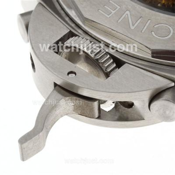 Panerai Luminor Regatta Chronograph Lemania Movement with Black Checkered Dial S/S