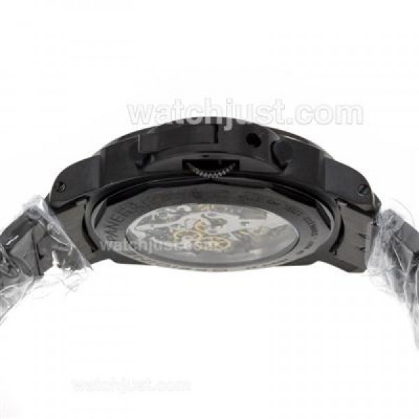 Panerai Luminor Regatta Chronograph Lemania Movement Full PVD with Black Checkered Dial