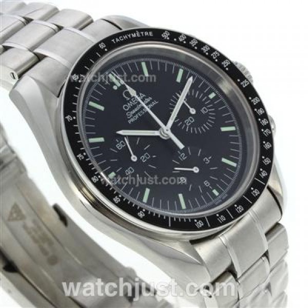 Omega Speedmaster Chronograph Lemania Movement with Black Dial