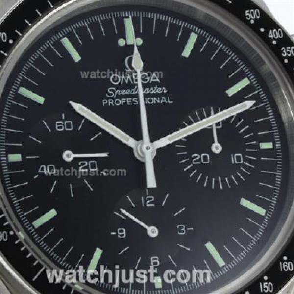 Omega Speedmaster Chronograph Lemania Movement with Black Dial