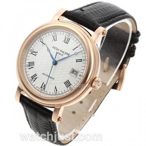 Patek Philippe Classic Automatic Rose Gold Case with White Dial-Roman Markers