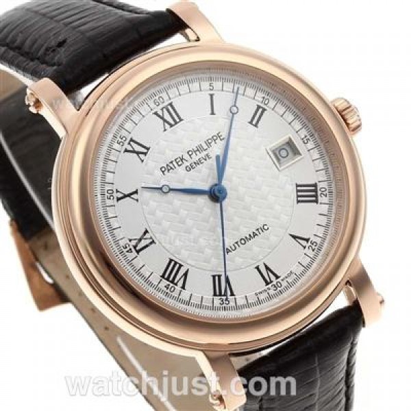 Patek Philippe Classic Automatic Rose Gold Case with White Dial-Roman Markers