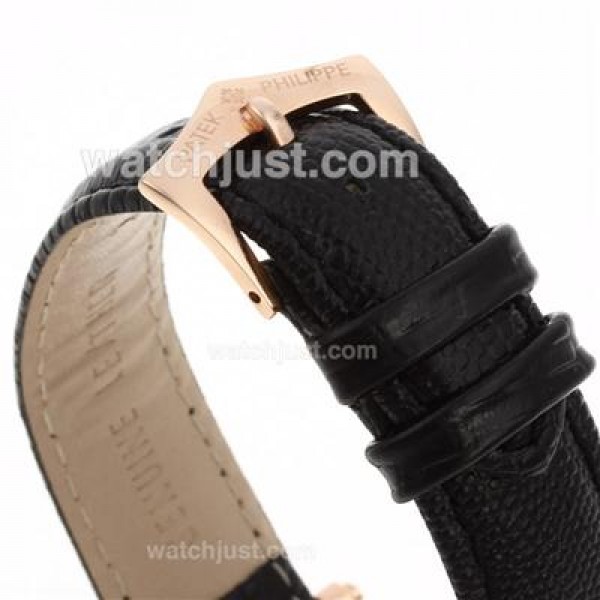 Patek Philippe Classic Automatic Rose Gold Case with Black Dial-Roman Markers