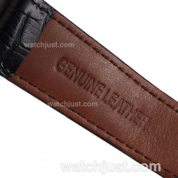Cartier Calibre de Cartier Automatic with Black Dial-Leather Strap