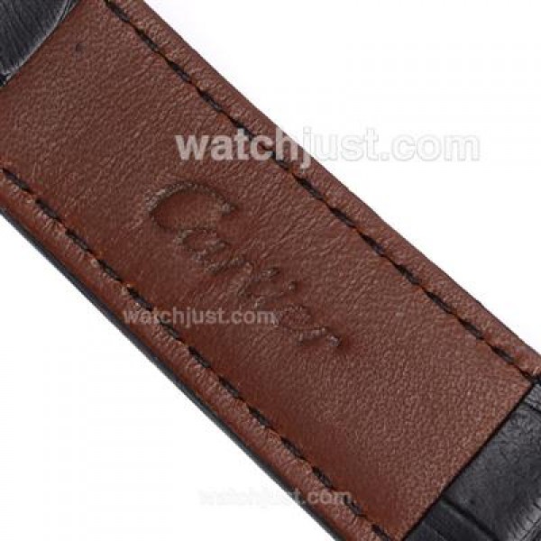 Cartier Calibre de Cartier Automatic with Black Dial-Leather Strap