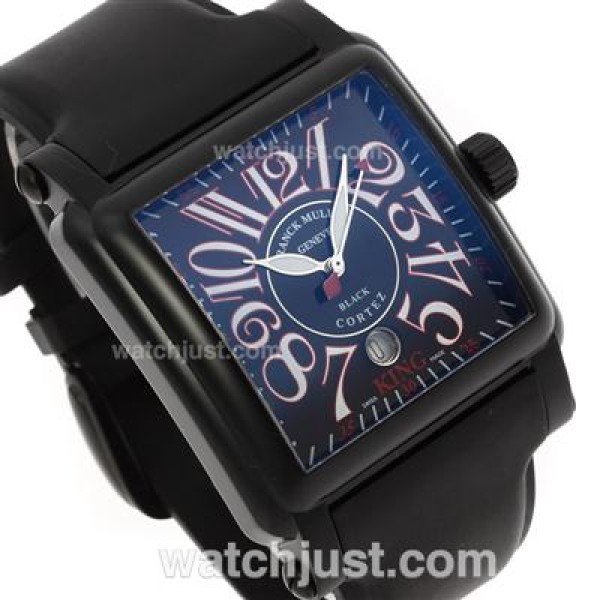 Franck Muller Conquistador Black Kortez Swiss ETA 2836 Movement PVD Case with Black Dial-Rubber Strap