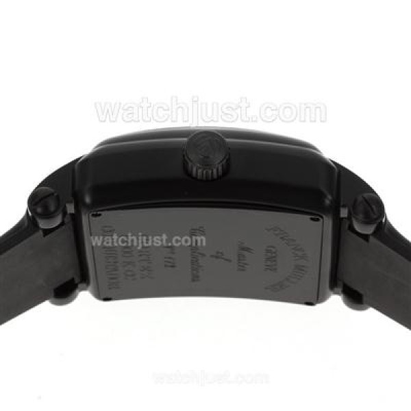 Franck Muller Conquistador Black Kortez Swiss ETA 2836 Movement PVD Case with Black Dial-Rubber Strap