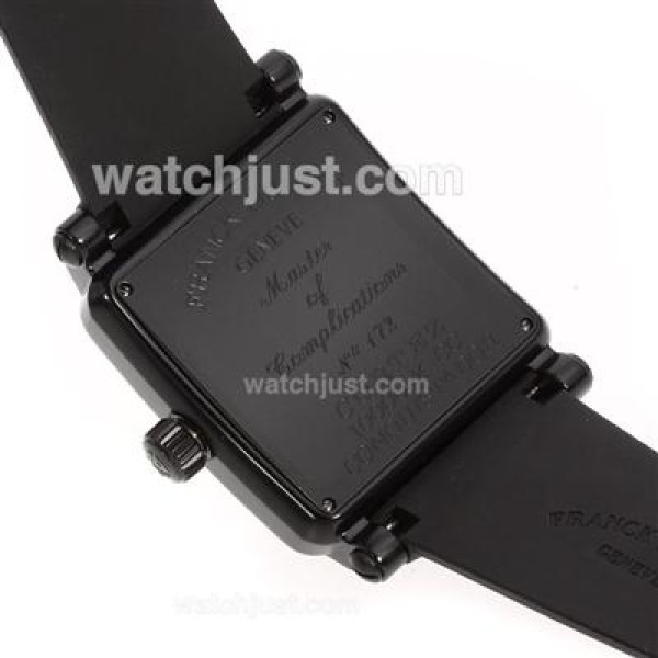 Franck Muller Conquistador Black Kortez Swiss ETA 2836 Movement PVD Case with Black Dial-Rubber Strap