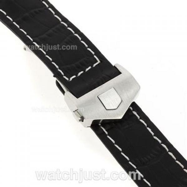 Tag Heuer Leather Strap With Deployment Buckle-22mm