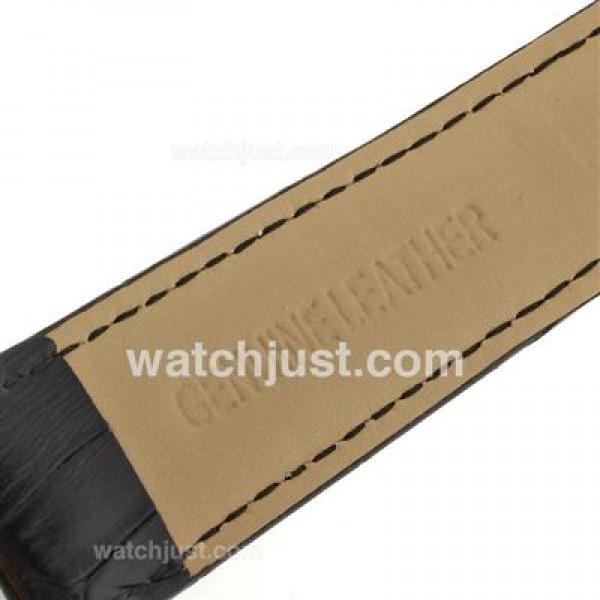 Cartier Calibre de Cartier Automatic Rose Gold Case with Black Dial-Leather Strap
