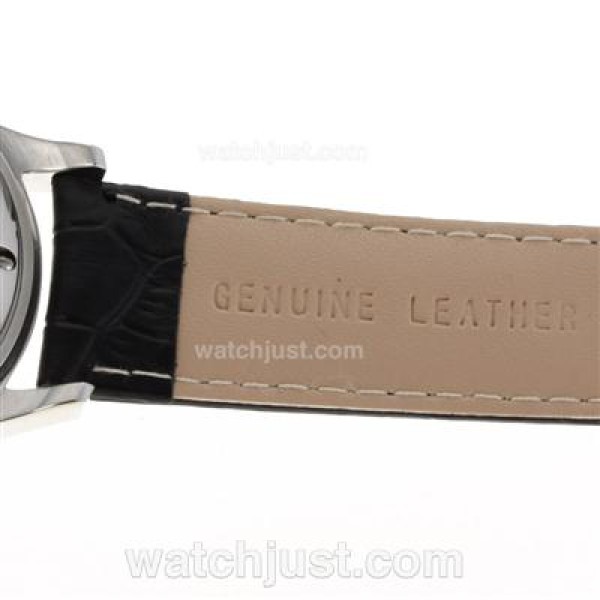IWC Classic Automatic Stick Markers with Black Dial-Leather Strap
