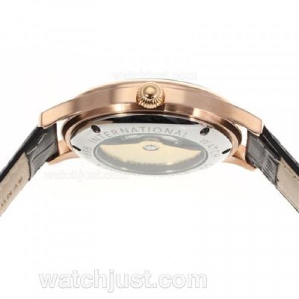 IWC Pilot Mark XV Automatic Number Markers with Black Dial-Leather Strap