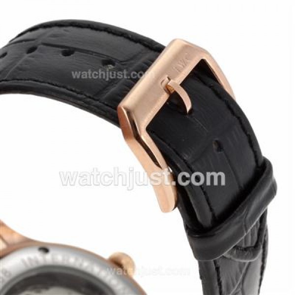 IWC Pilot Mark XV Automatic Number Markers with Black Dial-Leather Strap