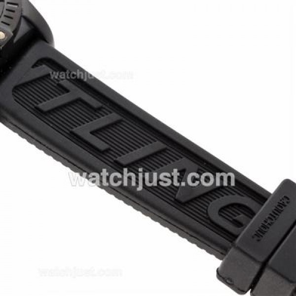 Breitling Colt Working Chronograph PVD Case with Black Dial-Rubber Strap