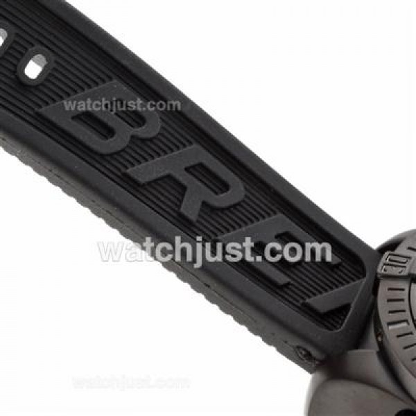Breitling Colt Working Chronograph PVD Case with Black Dial-Rubber Strap