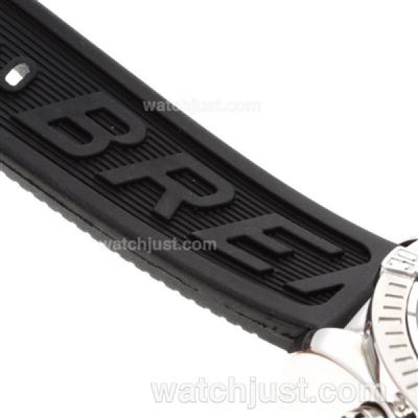 Breitling Colt Working Chronograph with White Dial-Rubber Strap