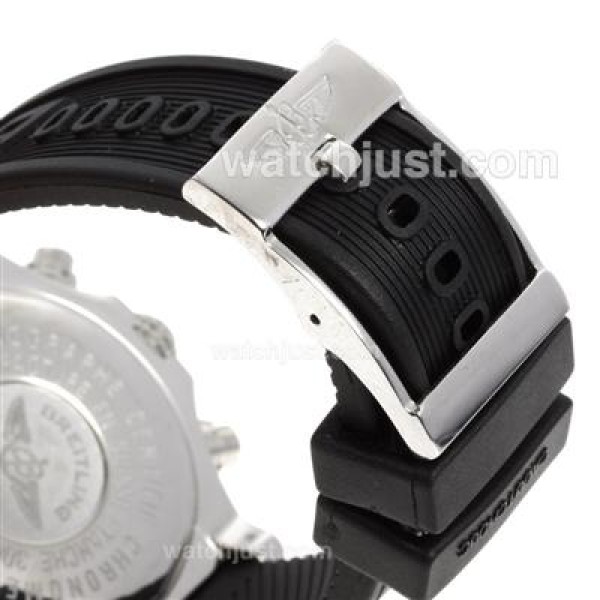 Breitling Colt Working Chronograph with White Dial-Rubber Strap