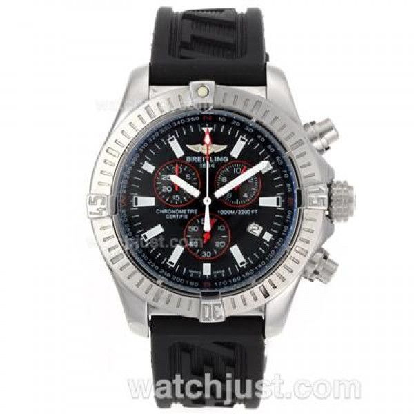 Breitling Colt Working Chronograph with Black Dial-Rubber Strap