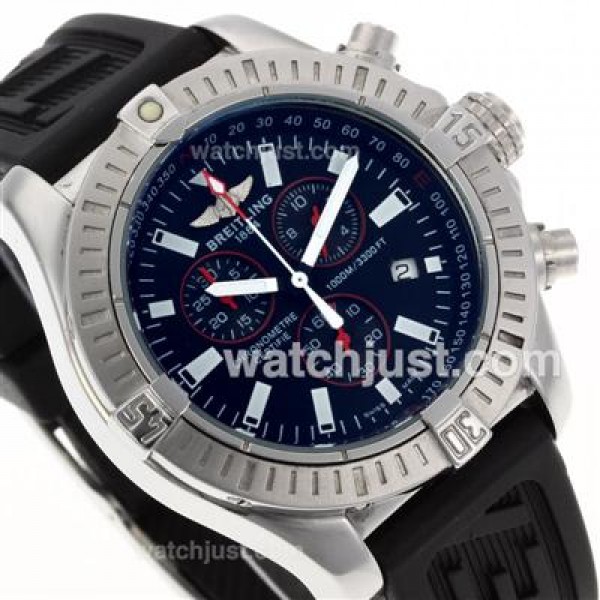 Breitling Colt Working Chronograph with Black Dial-Rubber Strap