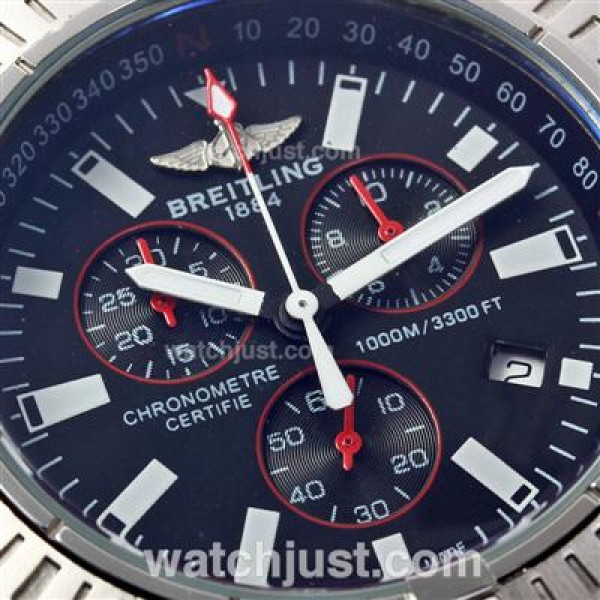 Breitling Colt Working Chronograph with Black Dial-Rubber Strap
