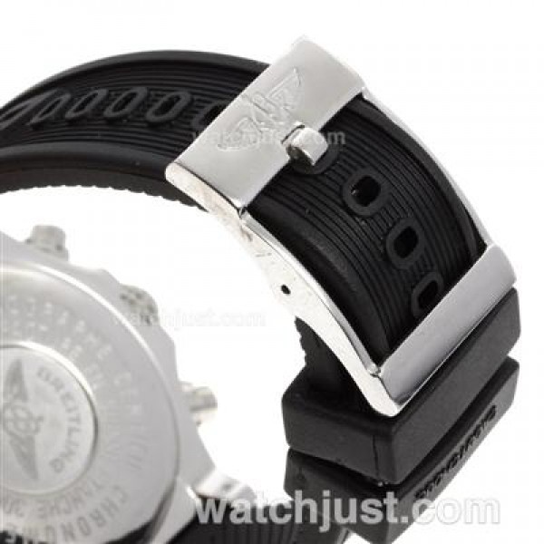 Breitling Colt Working Chronograph with Black Dial-Rubber Strap