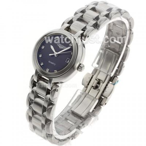 Longines PrimaLuna Diamond Markers with Black Dial S/S-Lady Size