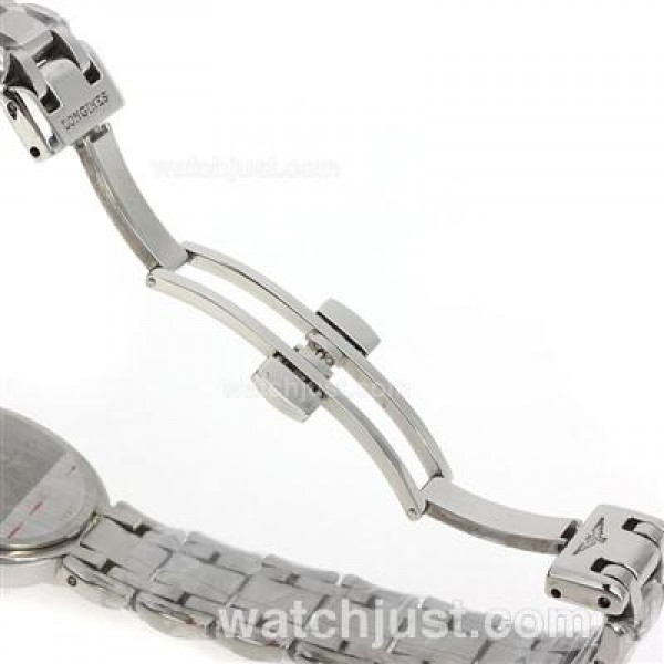 Longines PrimaLuna Diamond Markers with Black Dial S/S-Lady Size