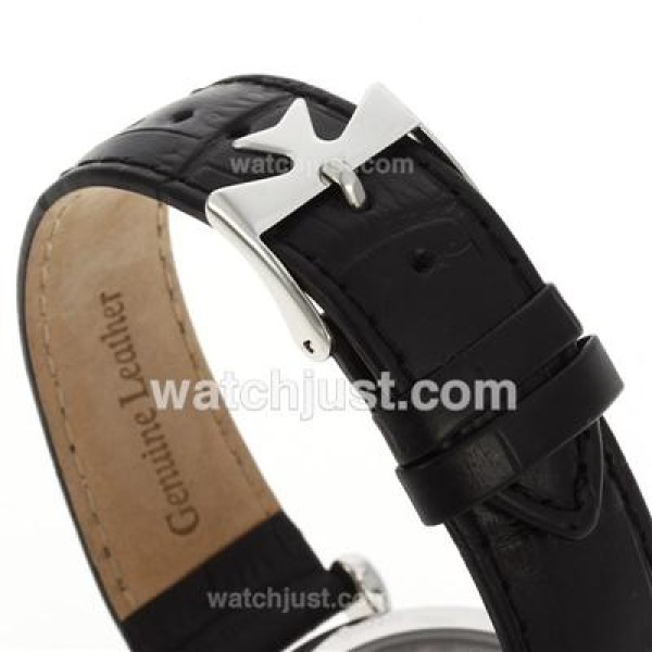 Vacheron Constantin Malte Tourbillon Automatic with Black Dial-Leather Strap