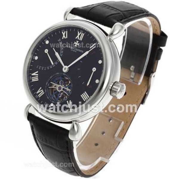 Vacheron Constantin Malte Tourbillon Automatic with Black Dial-Leather Strap