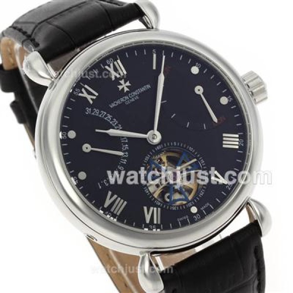 Vacheron Constantin Malte Tourbillon Automatic with Black Dial-Leather Strap