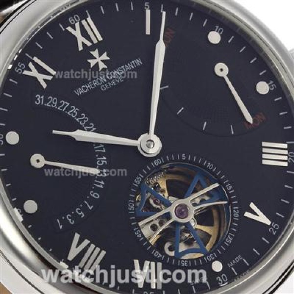 Vacheron Constantin Malte Tourbillon Automatic with Black Dial-Leather Strap